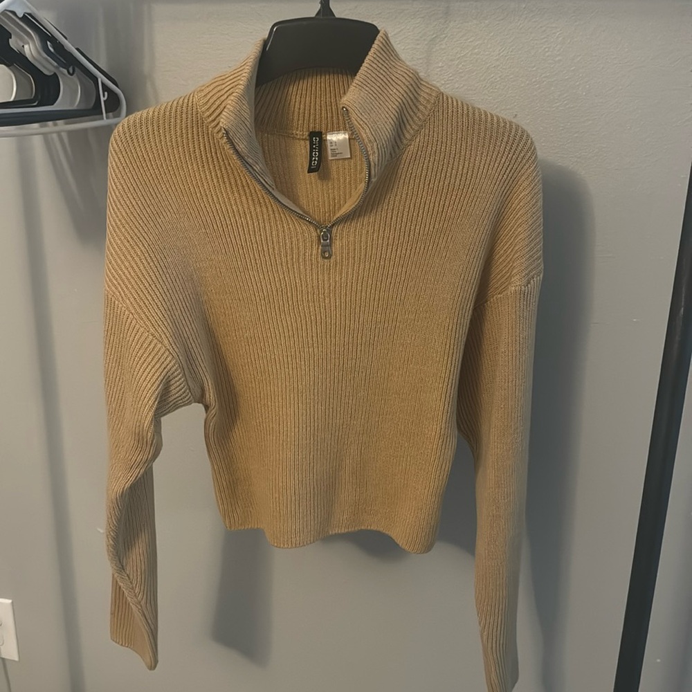 H&M Divided tan quarter zip